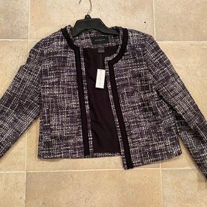 ANN TAYLOR Twill Tweed BLAZER NWT